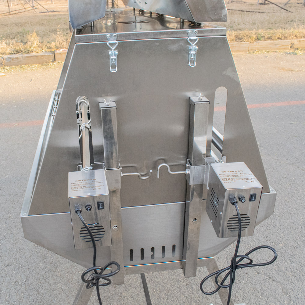 Top master multifunkční gril se dvěma rožni a dvěma motory až 85 kg 1500/800/1140 mm (Kyperské grilovací systémy)